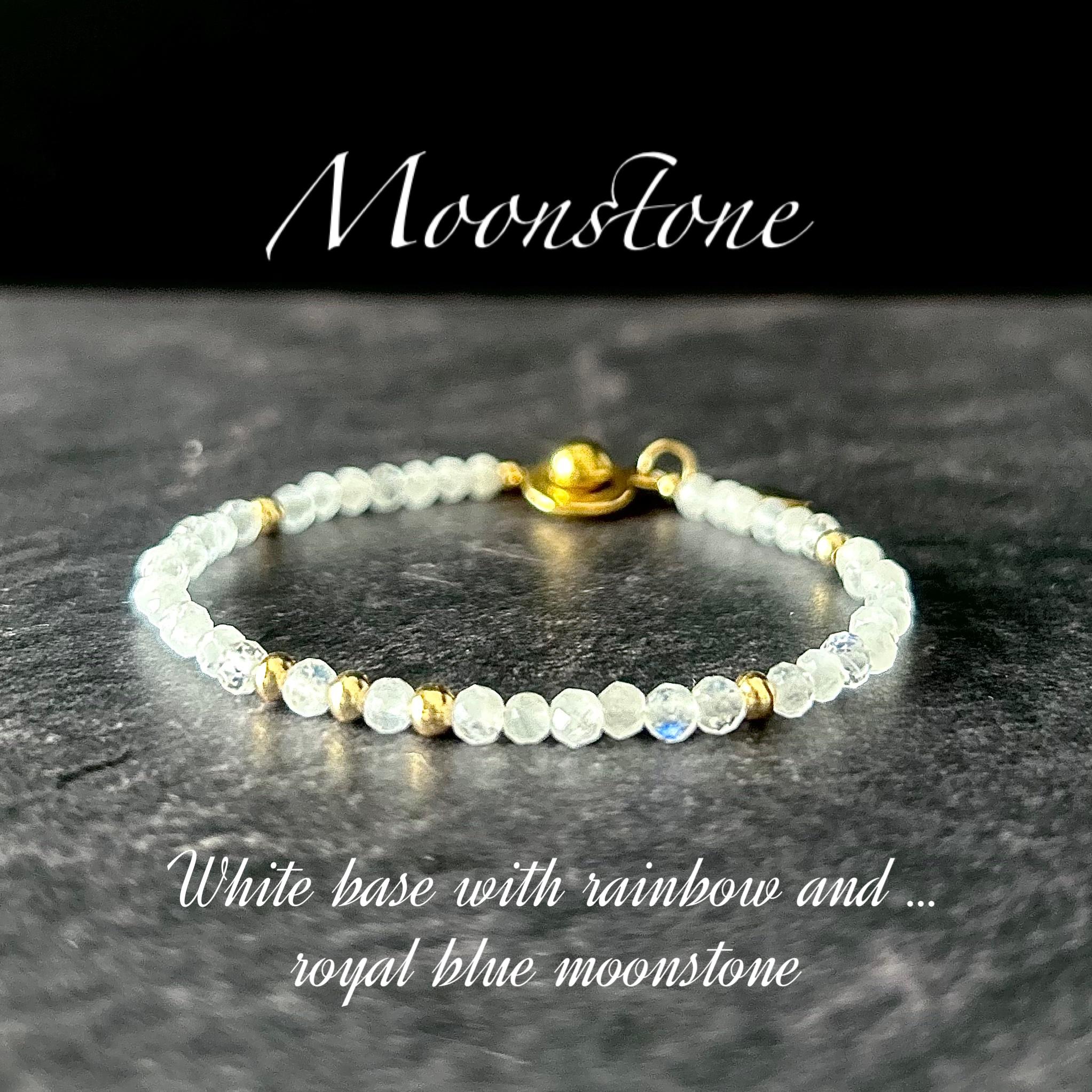 コピー:絹糸で編む天然石*ホワイトトパーズ*スリムブレスレット 18KGP1枚目の画像